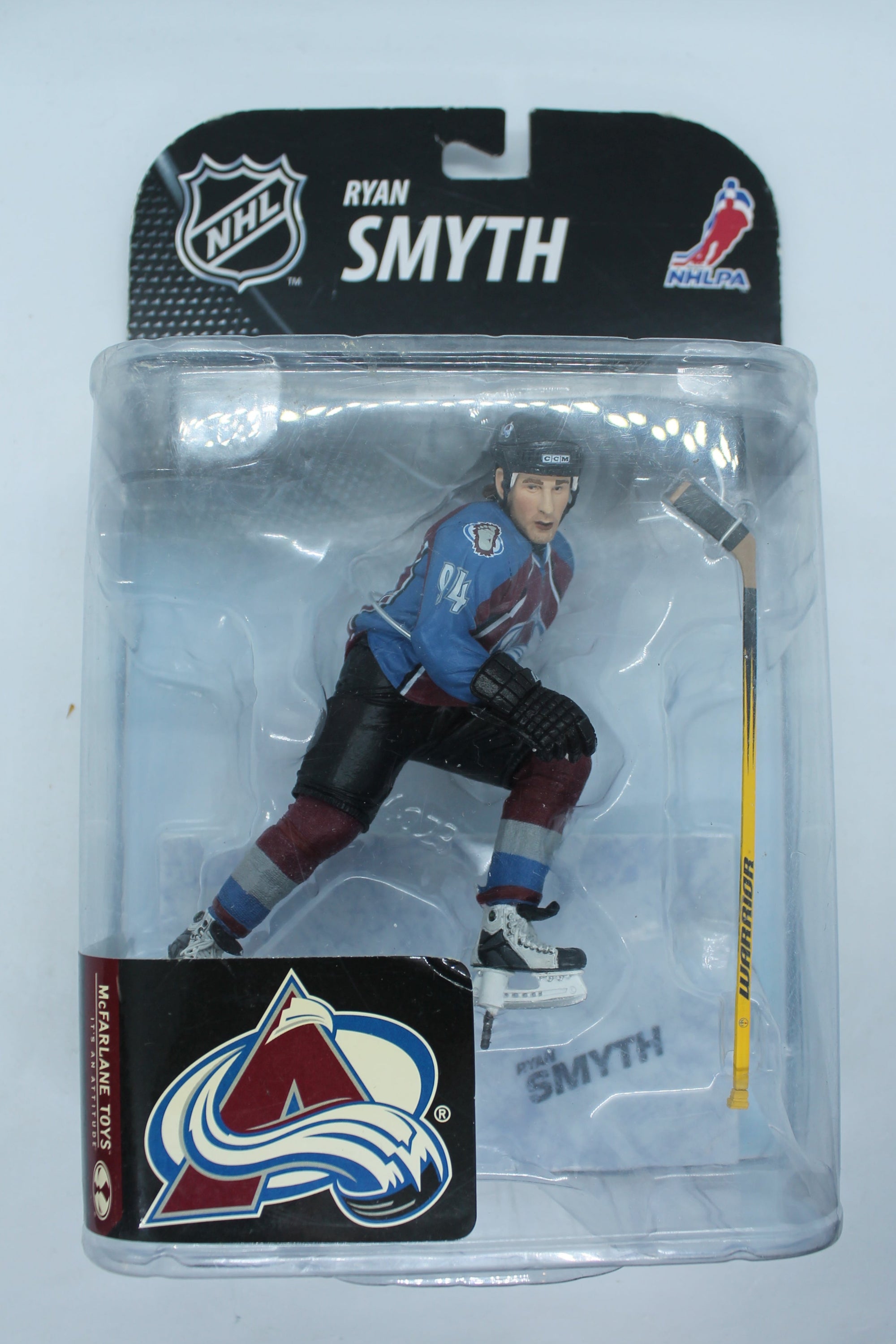 McFarlane Ryan Smyth NHL 19 6" Action Figure - Colorado Avalanche - Some damage to packaging