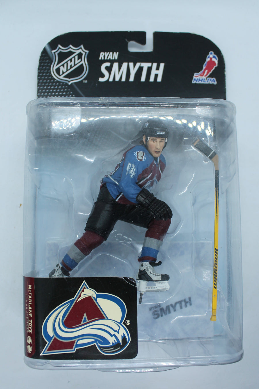 McFarlane Ryan Smyth NHL 19 6" Action Figure - Colorado Avalanche - Some damage to packaging