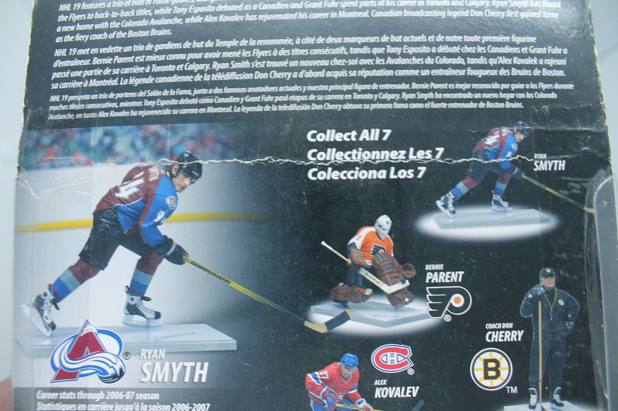 McFarlane Ryan Smyth NHL 19 6" Action Figure - Colorado Avalanche - Some damage to packaging