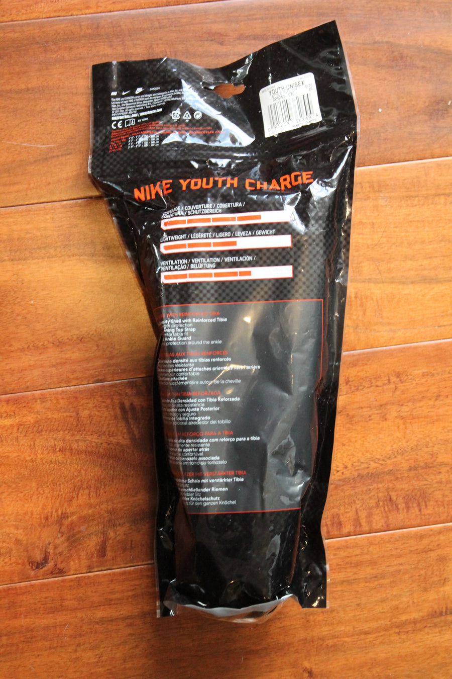 NIKE Youth Charge Shinguards - Youth XLarge - Grey/Black