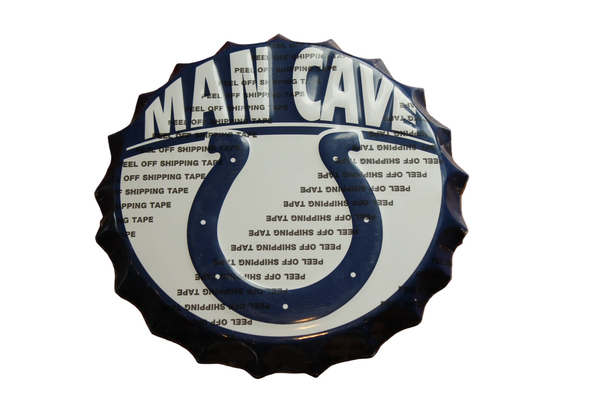 NFL Indianapolis Colts Bottle Cap "Man Cave" Wall Logo Sign (16")