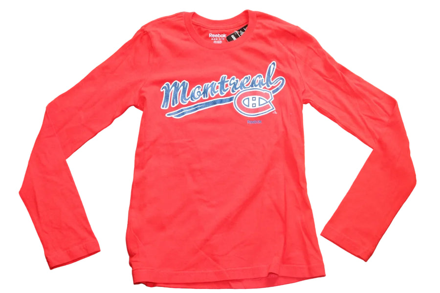 NHL Montreal Canadiens Youth Girl's Reebok Long Sleeve Tee