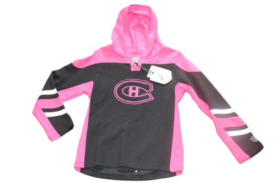 NHL Montreal Canadiens Youth Old Time Hockey Girl's Fleece Hoodie - Large