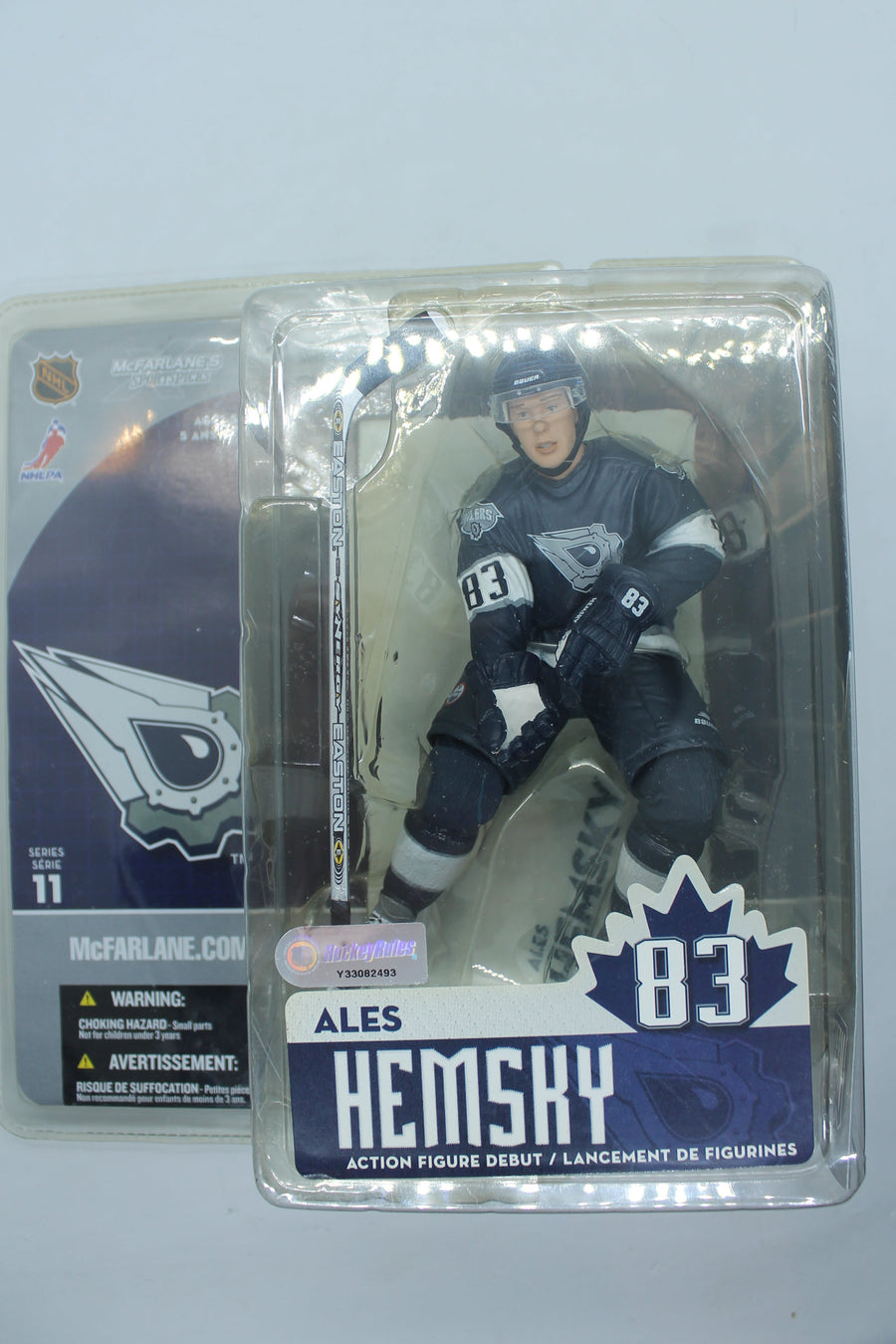 Ales Hemsky 2005 McFarlane Toys NHL Sport Picks Series 11 Action - Yellowed Clamshell