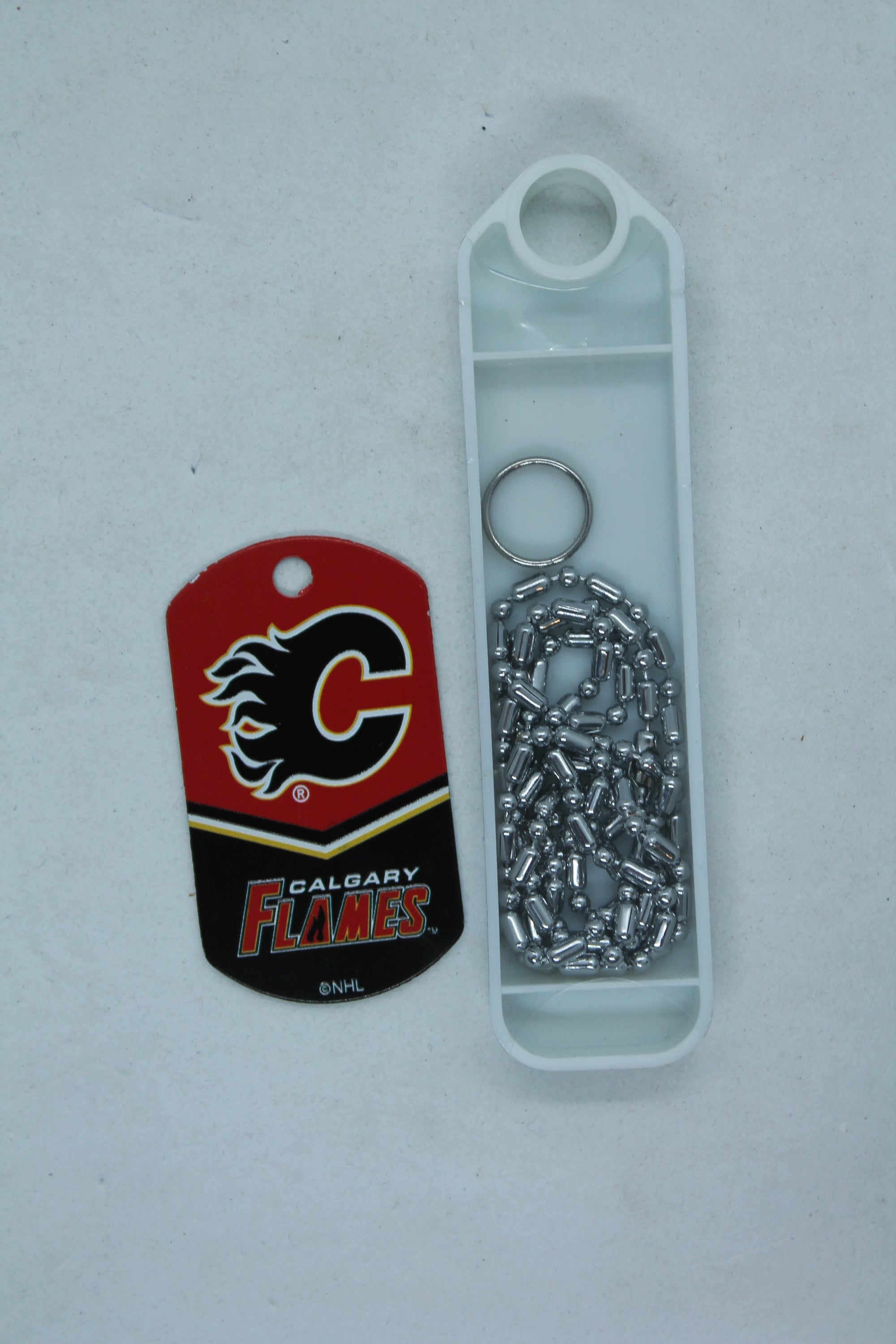 NHL Calgary Flames Sports Team Logo Dog Tag Necklace