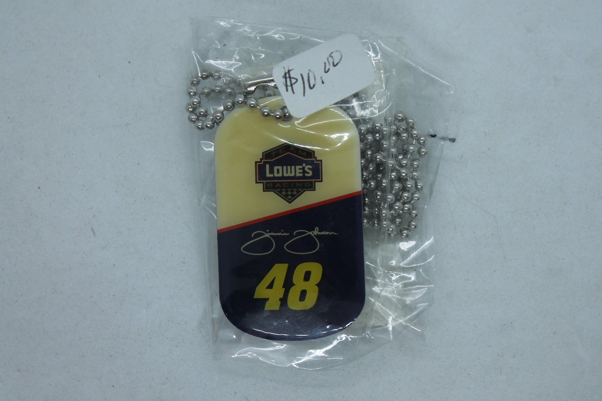 NASCAR Jimmie Johnson #48 Dog Tag Necklace - Yellowing (Sale)