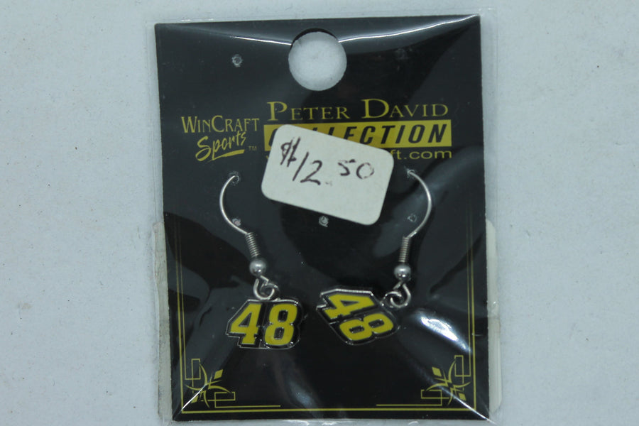 NASCAR Jimmie Johnson #48 Dangle Earrings