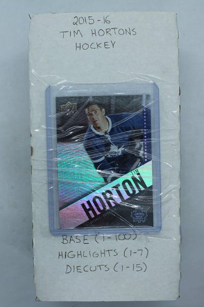 2015-16 Upper Deck Tim Hortons Collector's Series Set (1-100) & Highlights (1-7) & Diecuts (1-15)