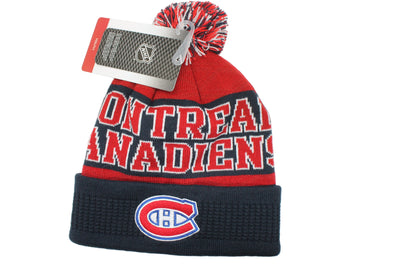 NHL Montreal Canadiens Youth Puck Pattern Toque with Pom