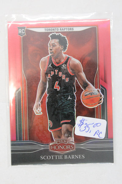 NBA Scottie Barnes 2021-22 Panini Chronicles Red Honors Rookie Card #124/149