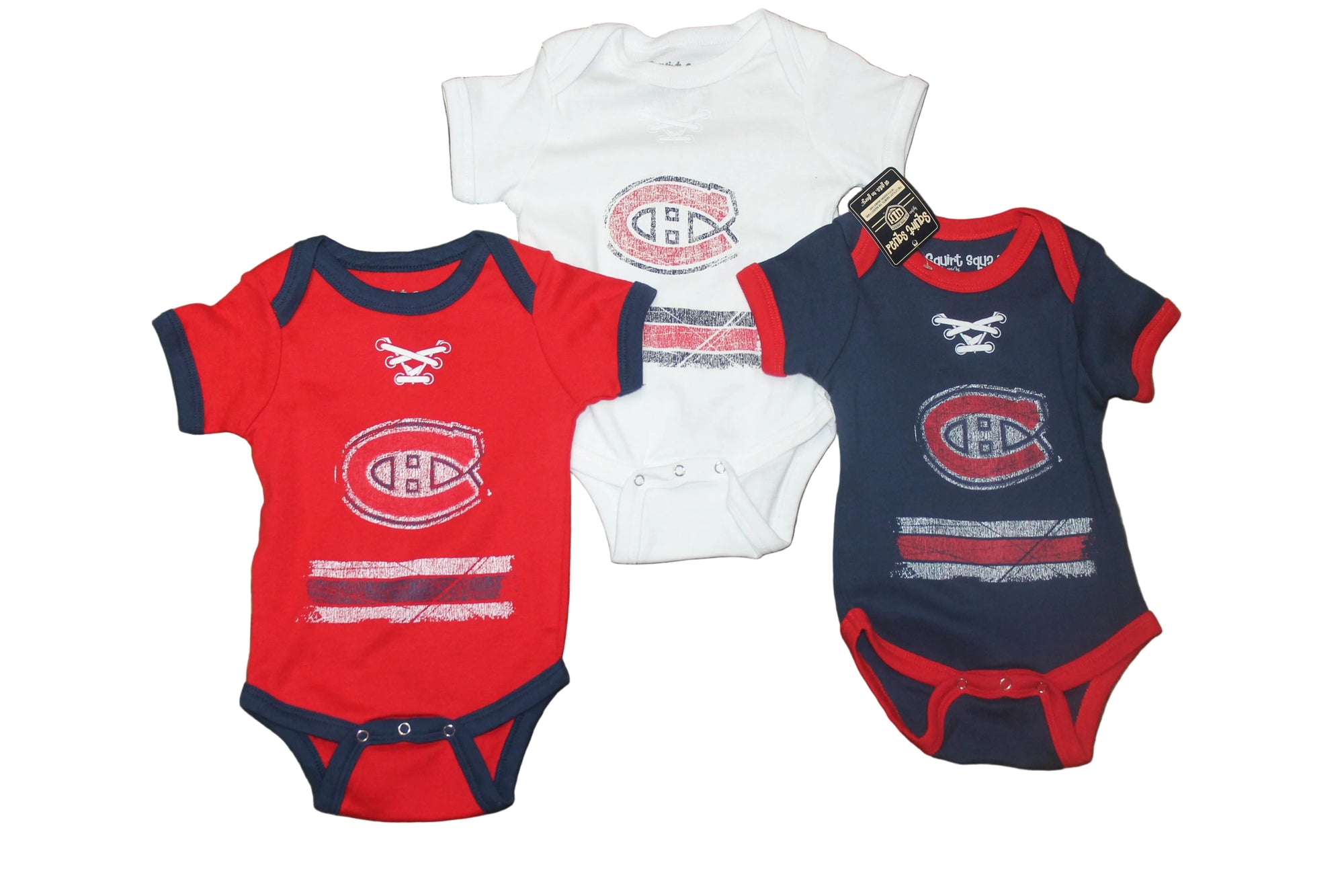 NHL Montreal Canadiens 3 piece Old Time Hockey Jersey Infant Bodysuit/Onesie Set