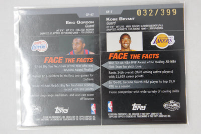 Kobe Bryant, Eric Gordon 2008-09 Topps Co-Signers - Changing Faces #CF-47-7 #032/399