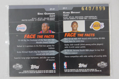 Kobe Bryant, Eric Gordon 2008-09 Topps Co-Signers - Changing Faces #CF-47-7 #640/899