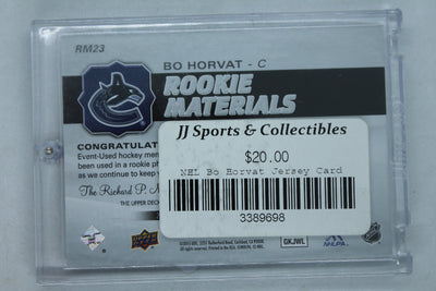 Bo Horvat 2014-15 Upper Deck Rookie Materials Jersey #RM23 - Vancouver Canucks
