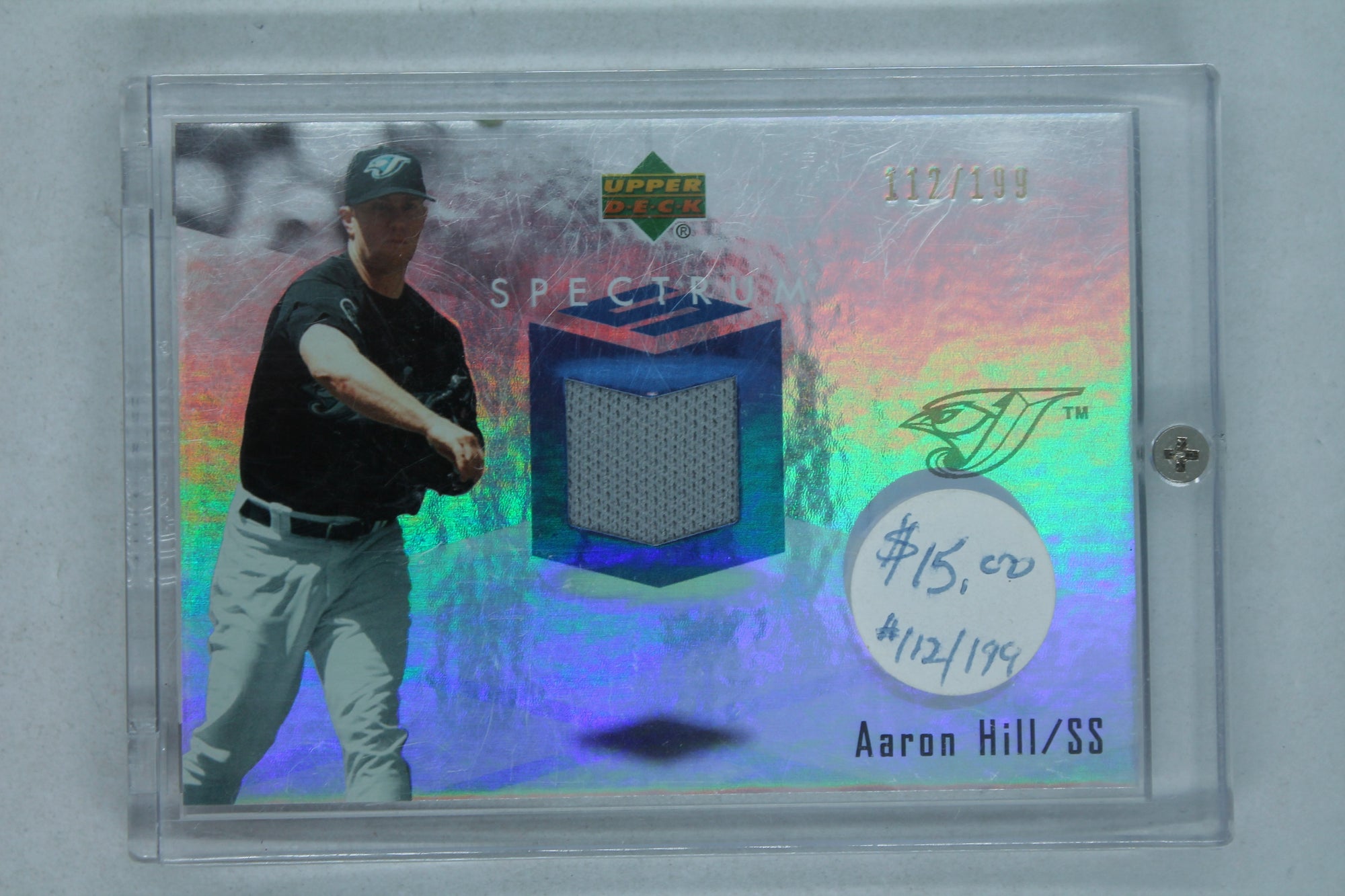 Aaron Hill 2007 Upper Deck Spectrum - Swatches #SSW-AH Aaron Hill #112/199