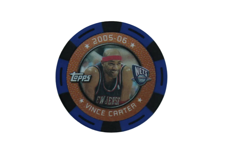 NBA 2005-06 Vince Carter NBA Topps Poker Chip Blue/Black - Nets