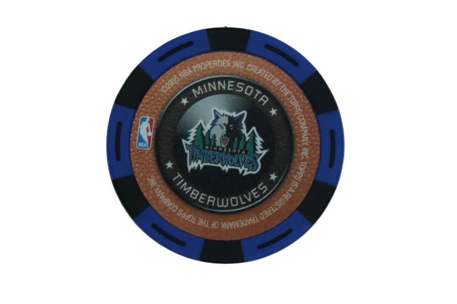NBA 2005-06 Kevin Garnett NBA Topps Poker Chip Blue/Black - Timberwolves