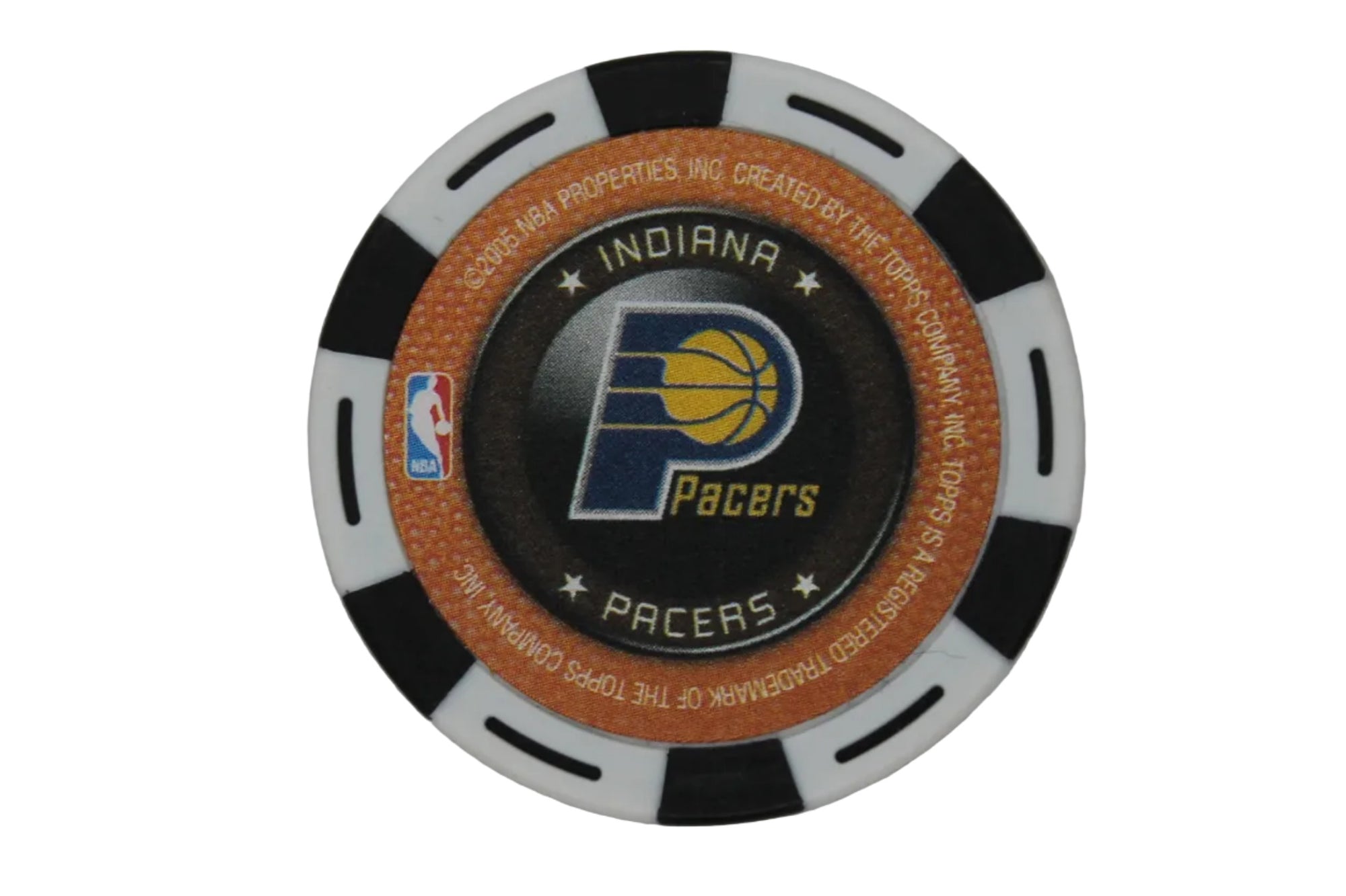 NBA 2005-06 Stephen Jackson NBA Topps Poker Chip White/Black - Pacers