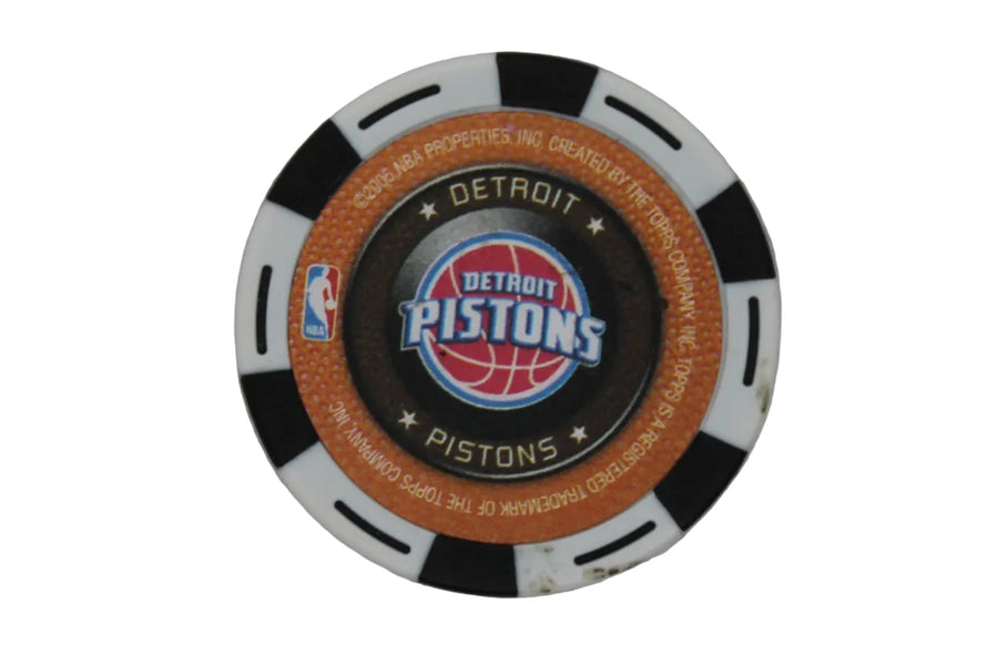 NBA 2005-06 Rasheed Wallace NBA Topps Poker Chip White/Black - Pistons
