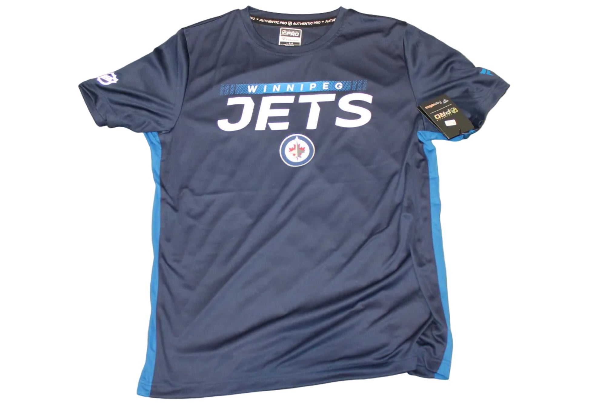NHL Fanatics - Men's Winnipeg Jets Authentic Pro Short Sleeve T-Shirt - Large