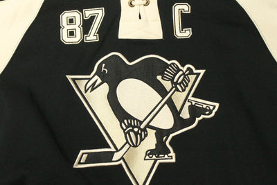 NHL Crosby # 87 Pittsburgh Penguins Men's Old Time Hockey Lacer Hoodie - XLarge (Sale)