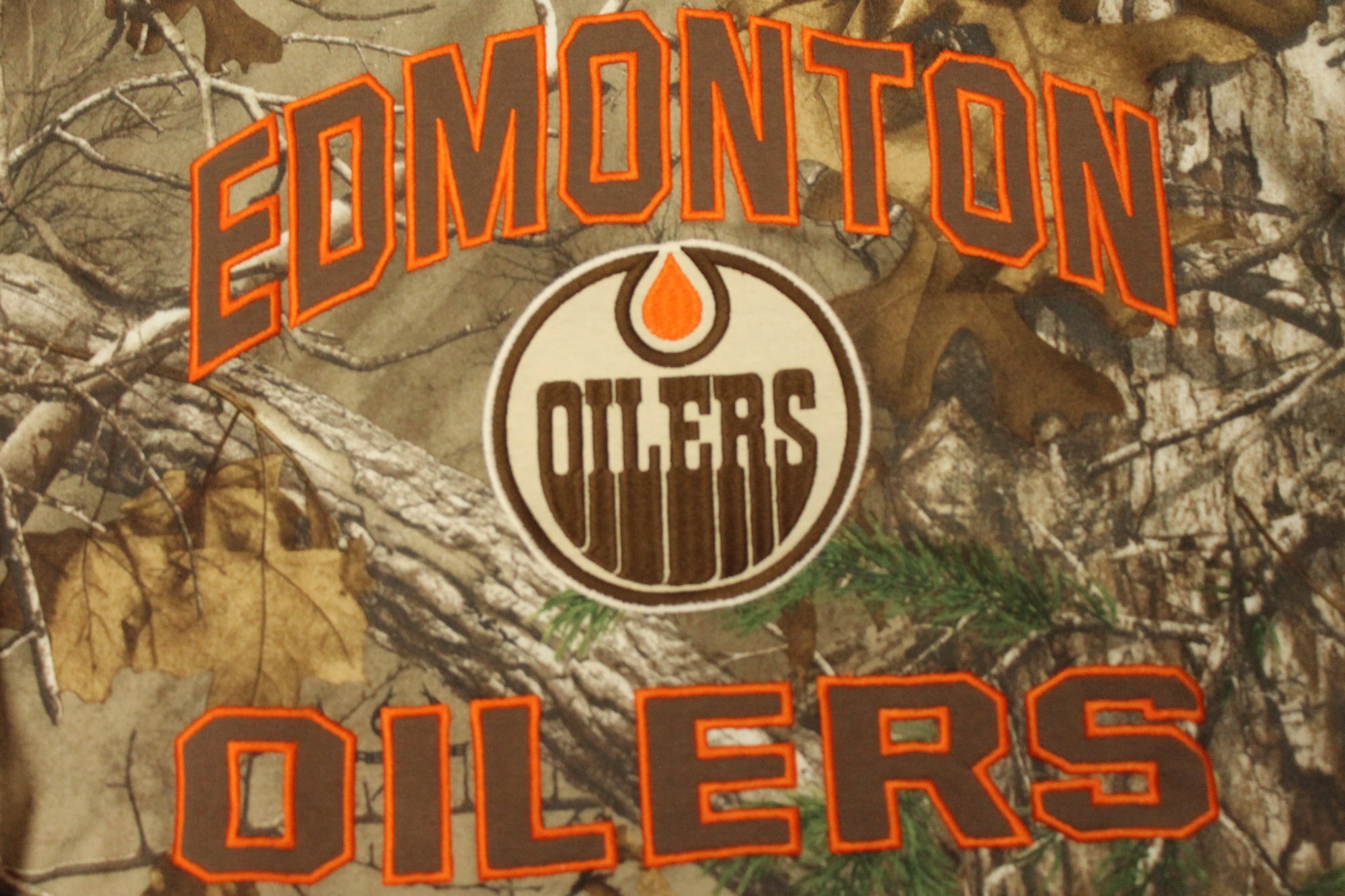 NHL Edmonton Oilers Men's Old Time Hockey Parot Realtree Camo Hoodie