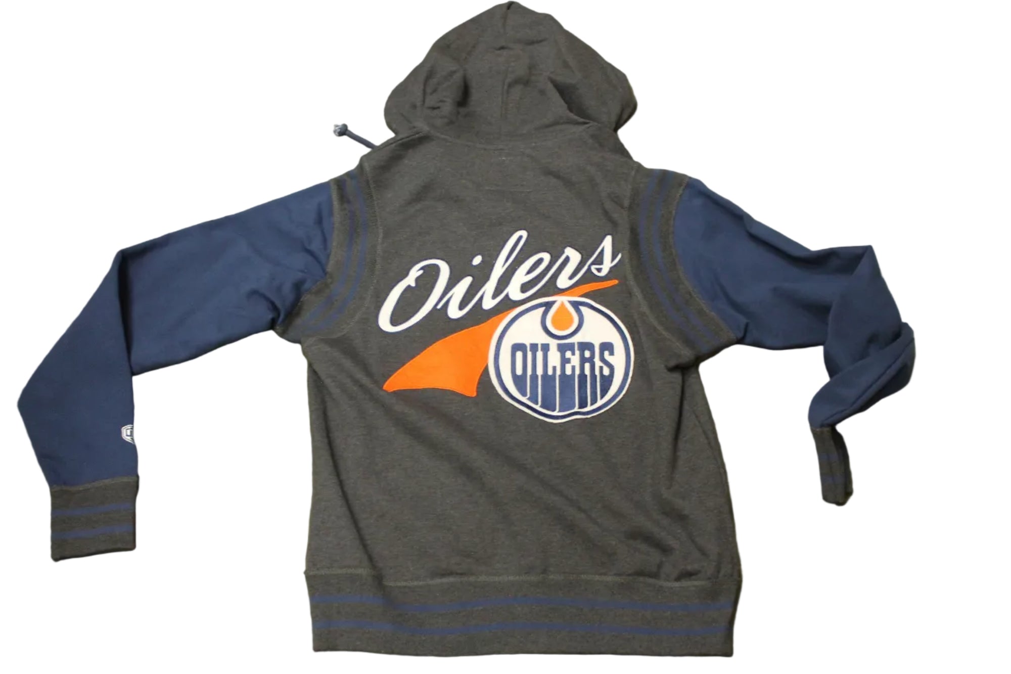 NHL Edmonton Oilers Men's Bagwell Fleece Old Time Hockey Zip-Up Hoodie