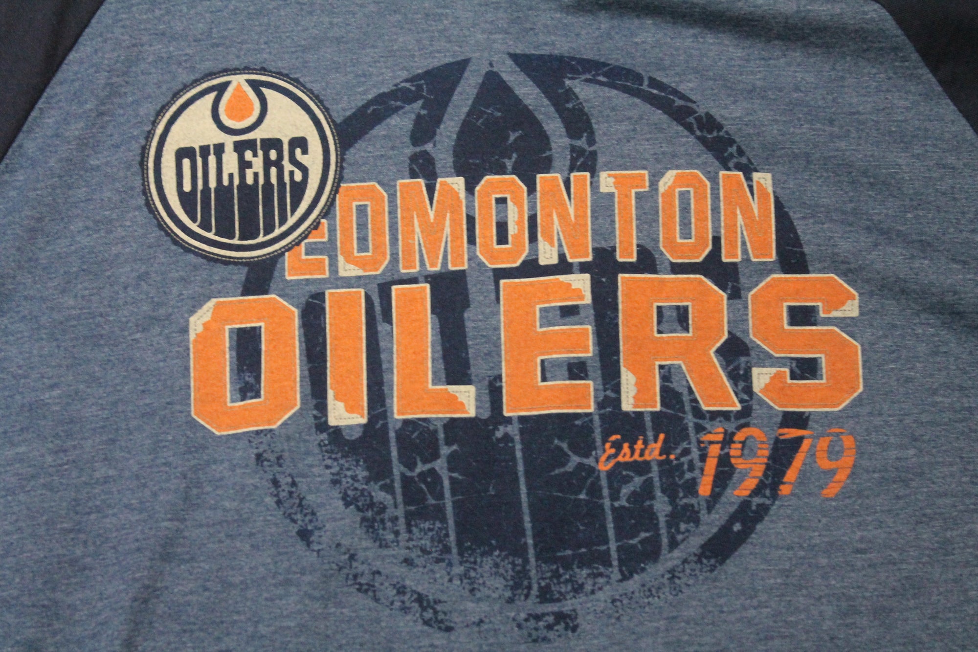 NHL Edmonton Oilers Men's Old Time Hockey Long Sleeve Tee - XLarge