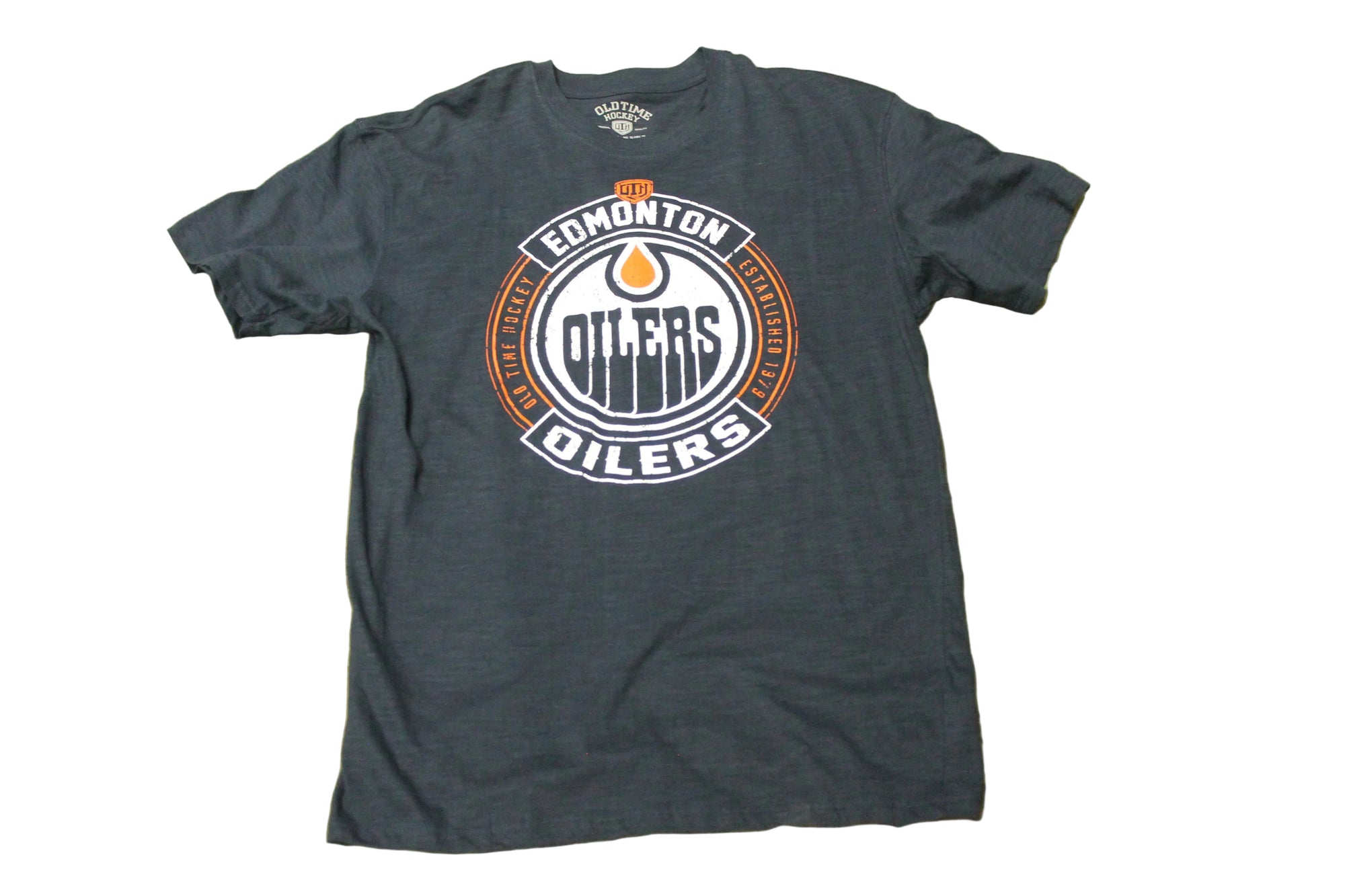 NHL Edmonton Oilers Men's Old Time Hockey Tee - Medium