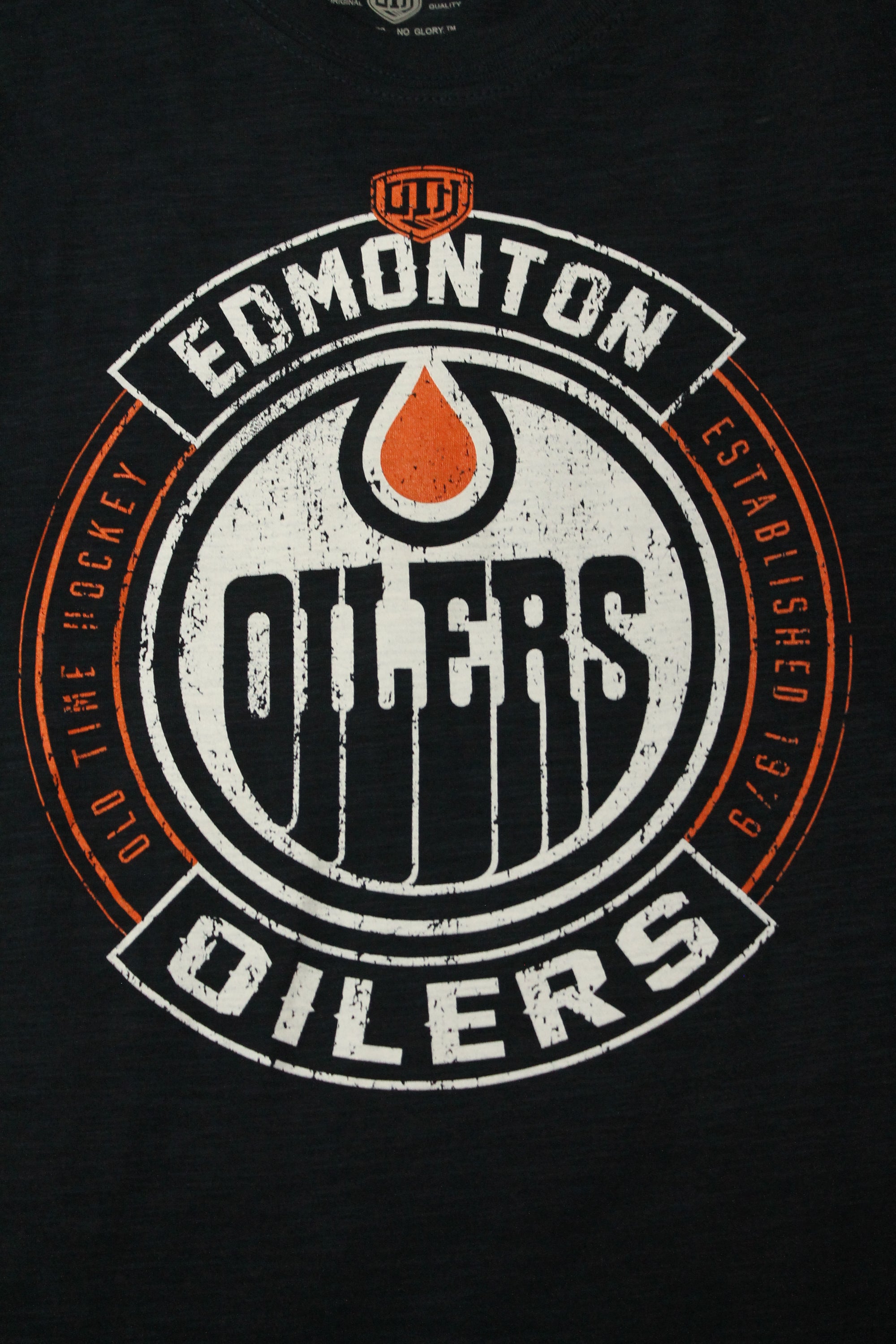 NHL Edmonton Oilers Men's Old Time Hockey Tee - Medium