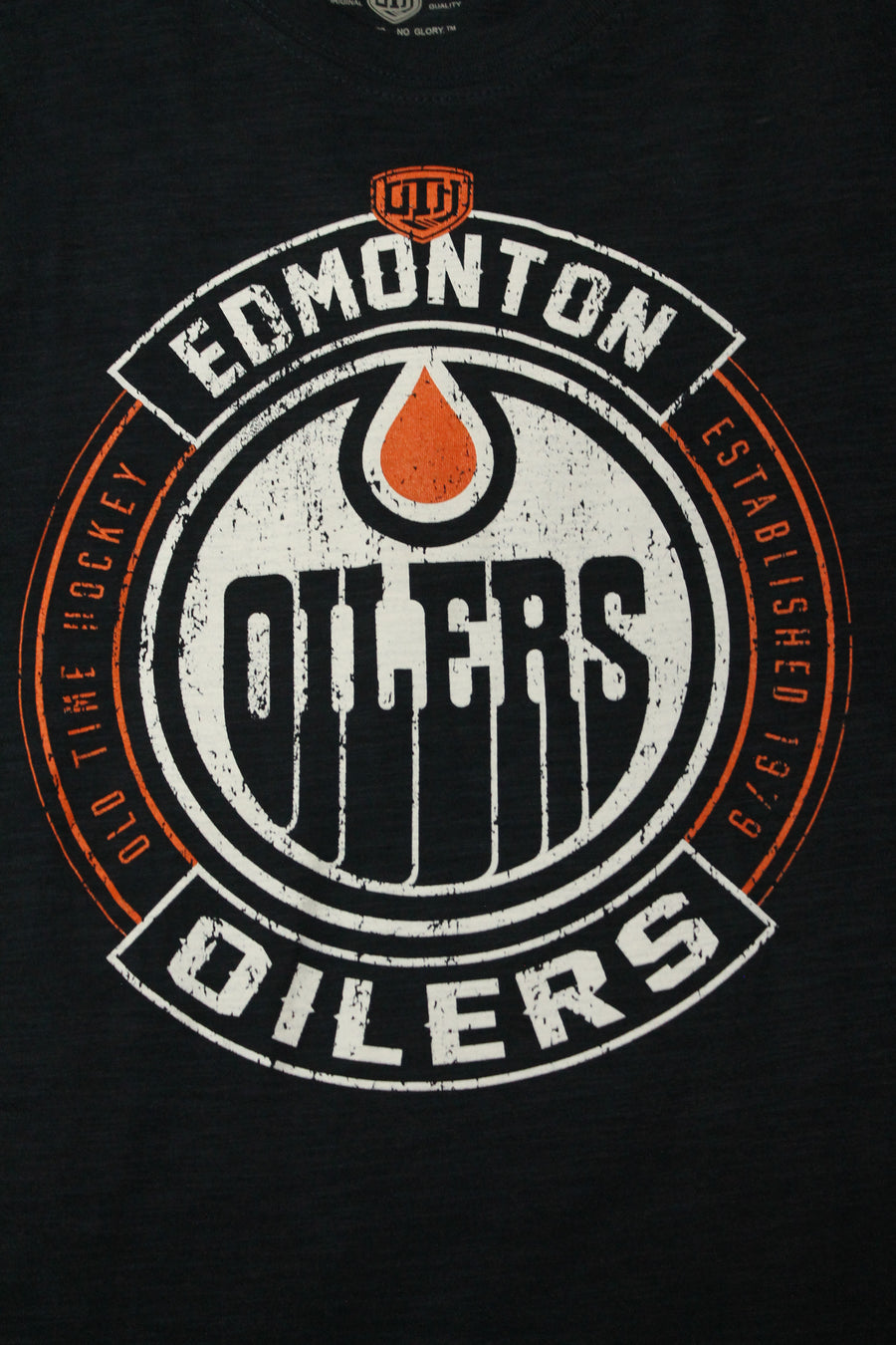 NHL Edmonton Oilers Men's Old Time Hockey Tee - Medium