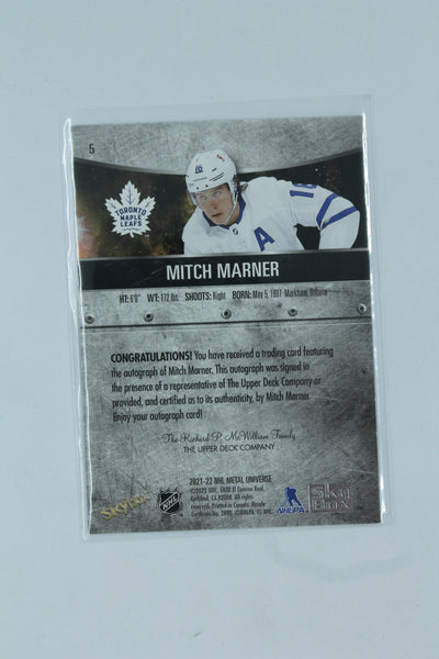 Mitch Marner 2021-22 Skybox Metal Universe  - Silver Autographs - #5 (Sale)