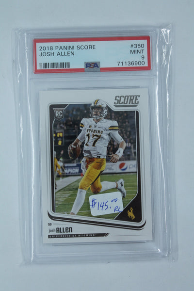 Josh Allen 2018 Score Rookie Card - PSA Mint 9