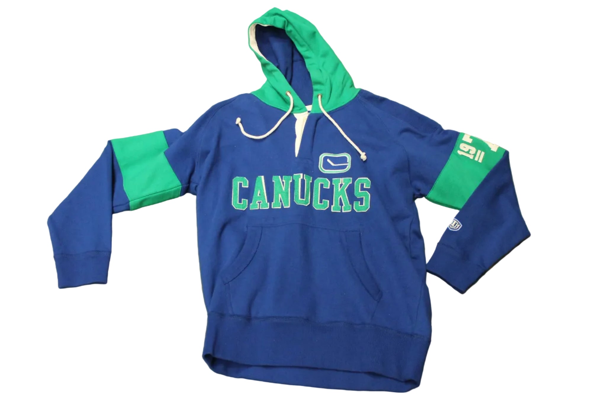 NHL Vancouver Canucks Men's Old Time Hockey Retro & New Logo Hoodie