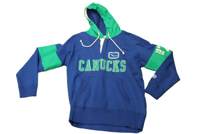 NHL Vancouver Canucks Men's Old Time Hockey Retro & New Logo Hoodie