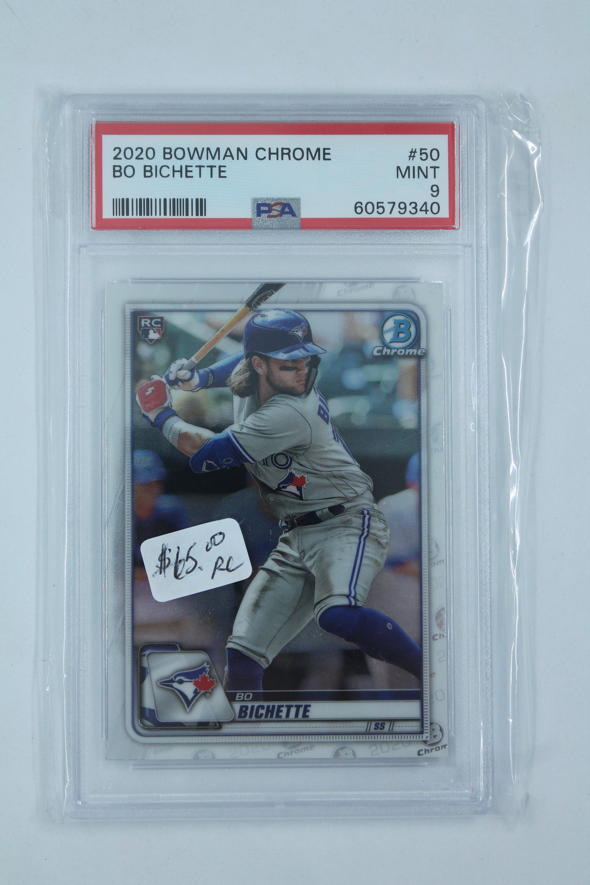 Bo Bichette  2020 Bowman Chrome Rookie Card - PSA Mint 9