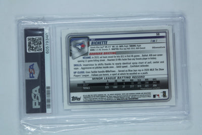 Bo Bichette  2020 Bowman Chrome Rookie Card - PSA Mint 9