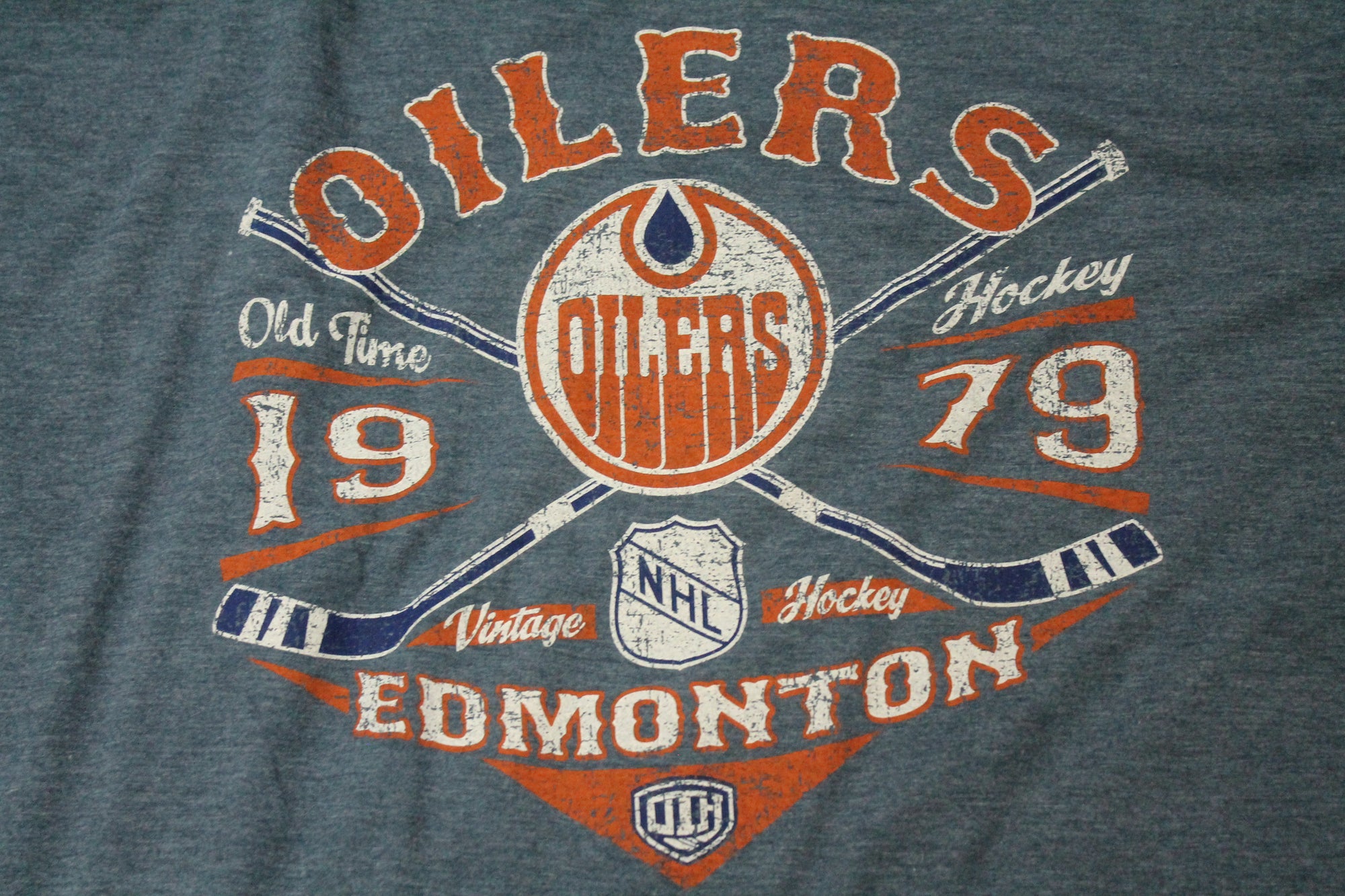 NHL Edmonton Oilers Men's Old Time Hockey Tee - XXLarge