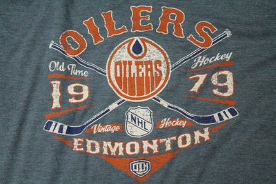 NHL Edmonton Oilers Men's Old Time Hockey Tee - XXLarge