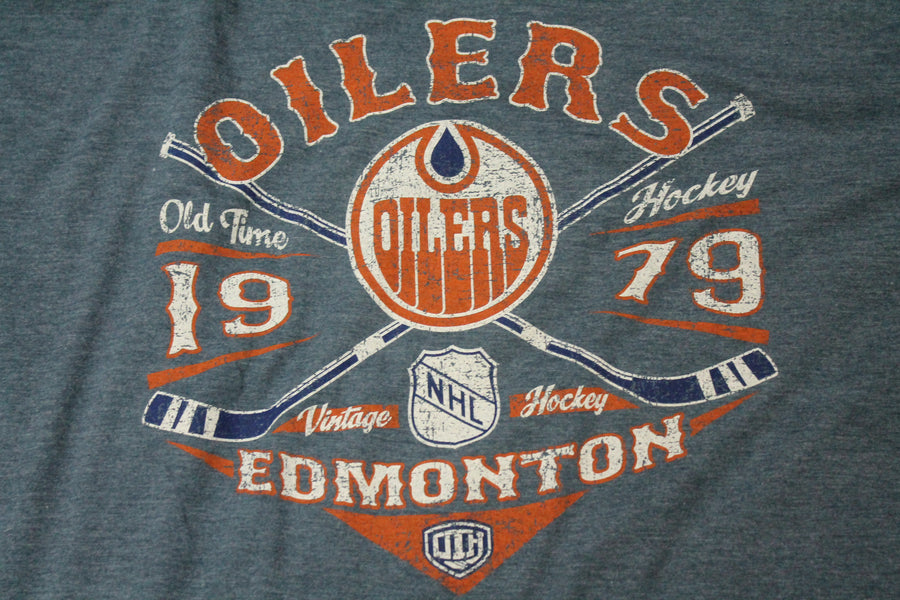 NHL Edmonton Oilers Men's Old Time Hockey Tee - XXLarge