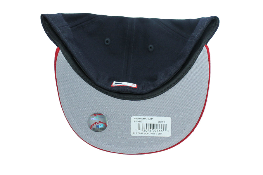 MLB Cleveland Guardians New Era 59Fifty Navy/Red Fitted Hat