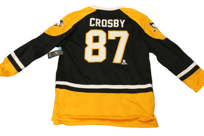 NHL Sidney Crosby Men's Silk Screened Home Practice Jersey - Pittsburgh Penguins - S/M