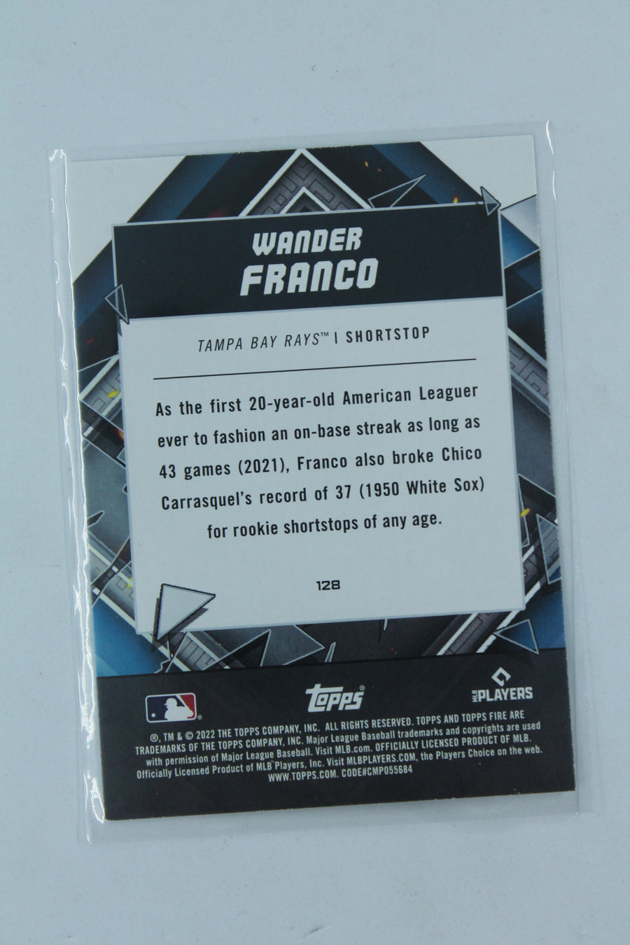 Wander Franco 2022 Topps Fire Rookie Card