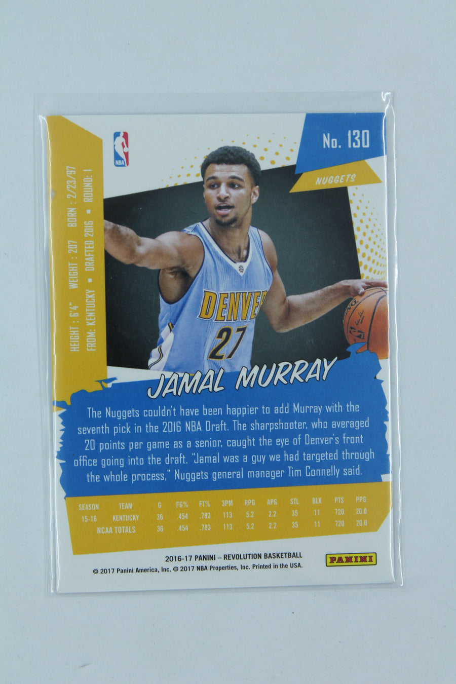 Jamal Murray 2016-17 Panini Revolution Rookie Card