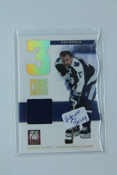 Wendel Clark 2011-12 Panini Elite - Prime Numbers Jerseys #13 #230/330