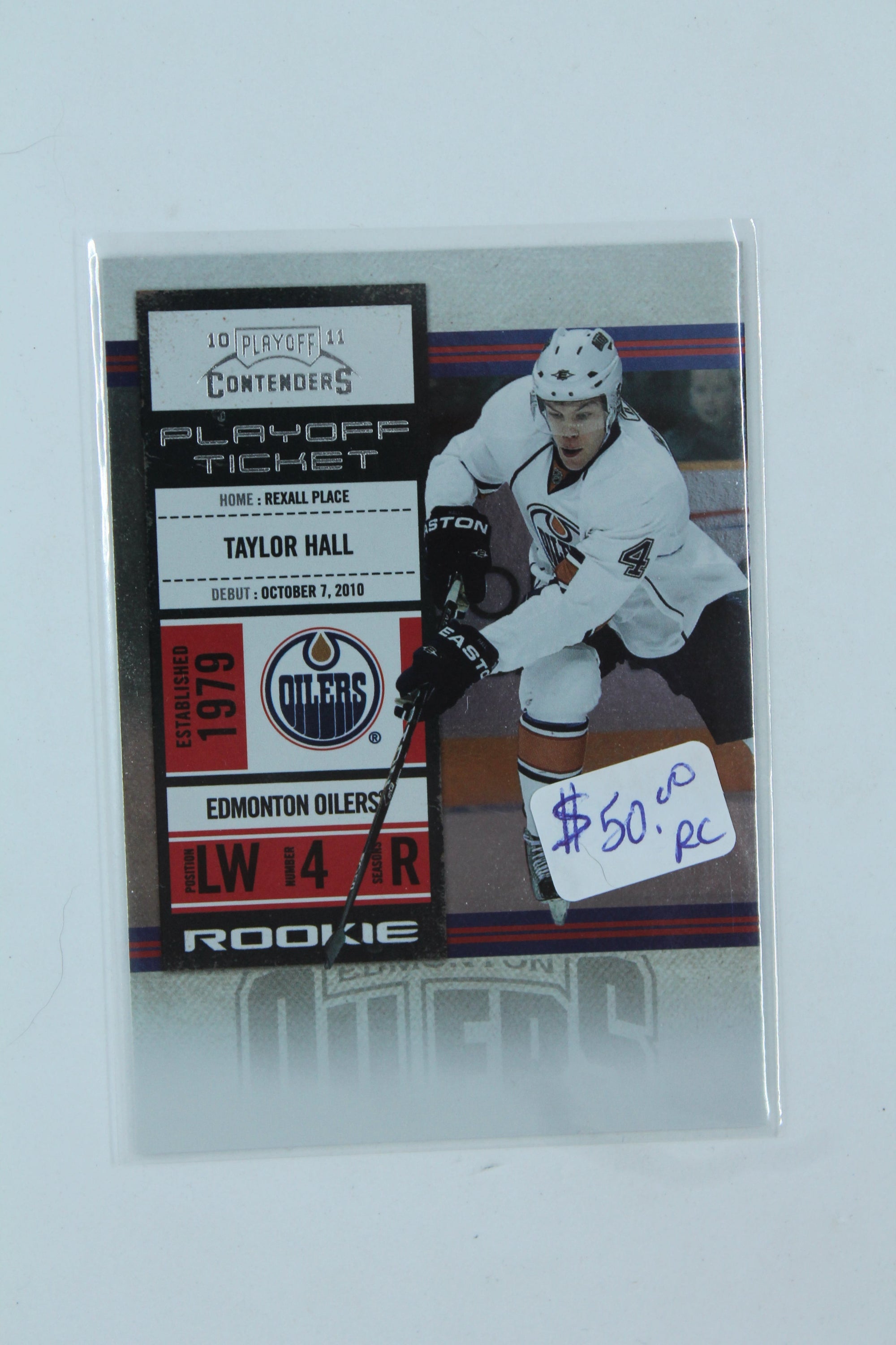 Taylor Hall 2010-11 Panini Playoff Contenders - Playoff Ticket Rookie Card #010/100