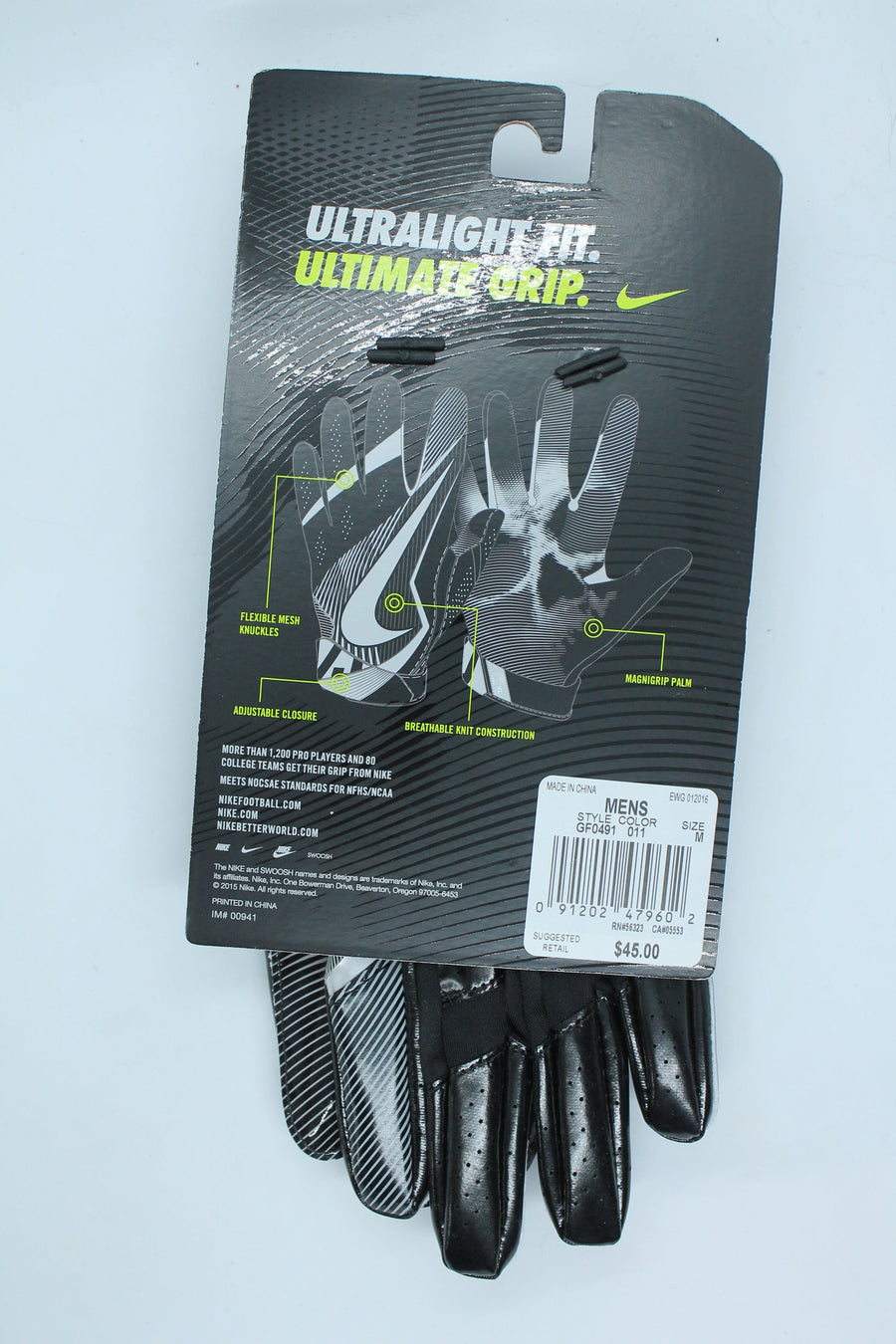 NIKE Vapor Jet 4 FOOTBALL GLOVES - Medium (Sale)