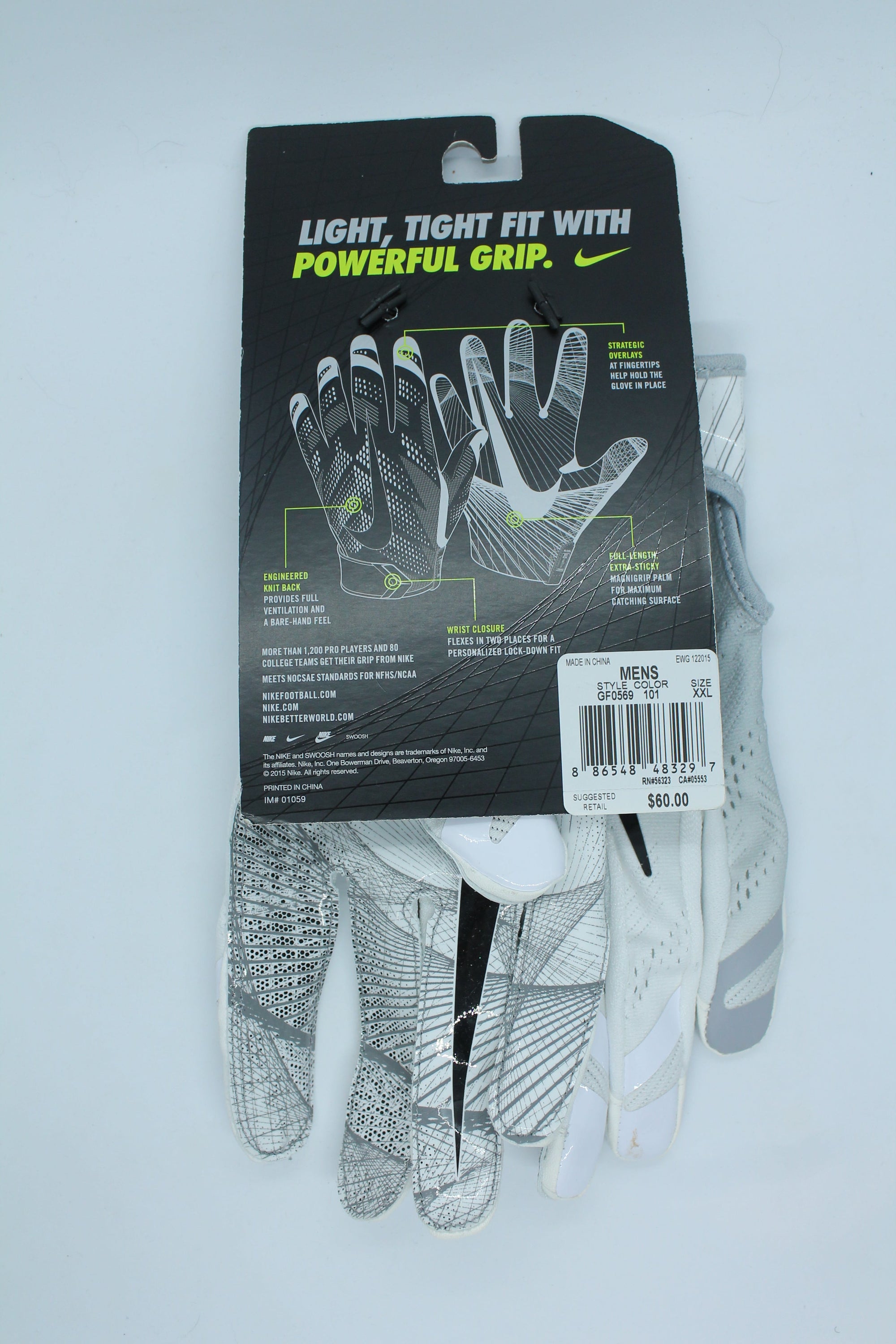 NIKE Vapor Knit FOOTBALL GLOVES - XXL (Sale)