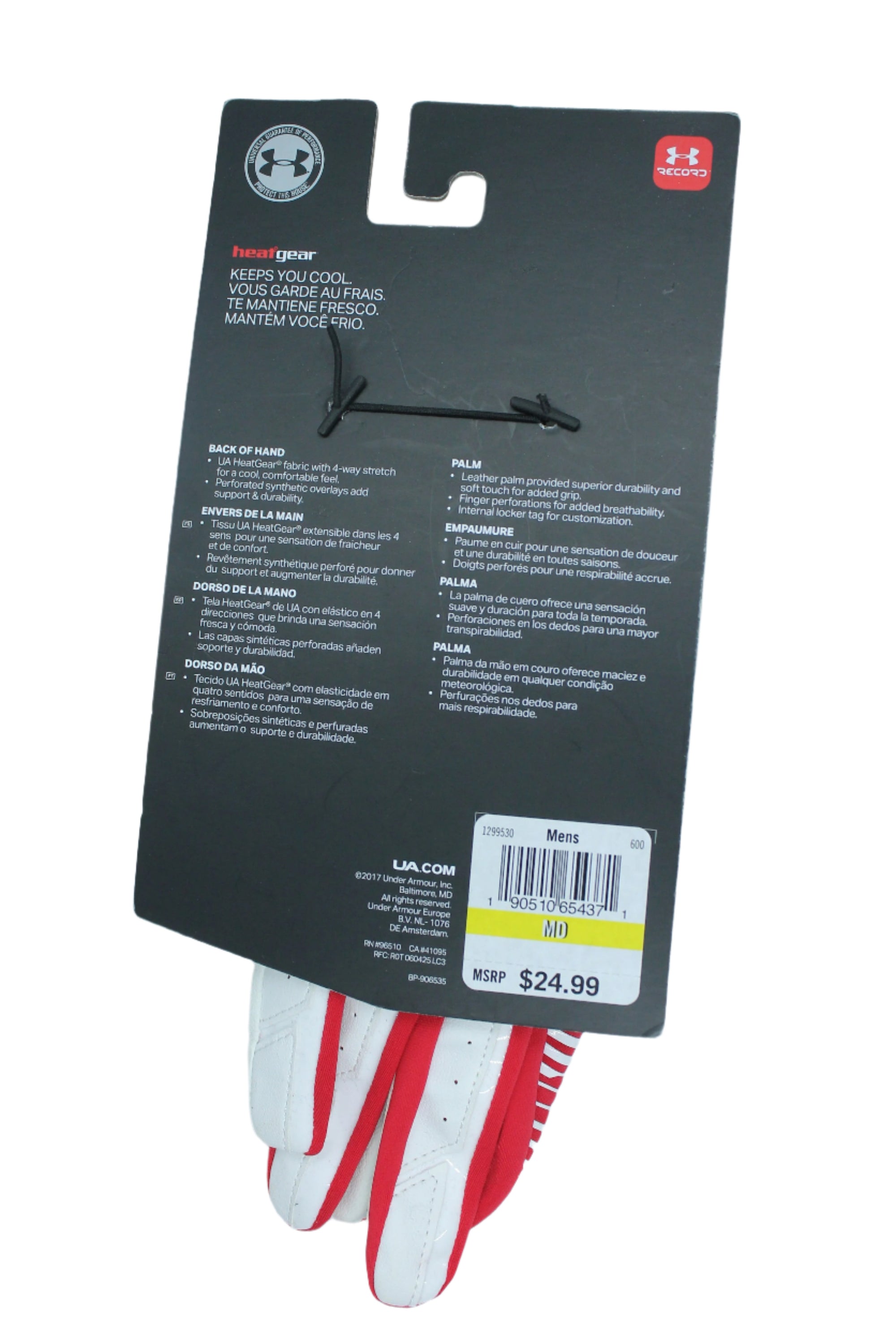 UNDER ARMOUR CLEAN UP BATTING GLOVES - Medium (Sale)