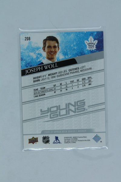 Joseph Woll 2020-21 Upper Deck Young Guns Rookie Card